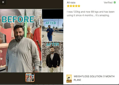 Weightloss Solution (1 Month Plan)